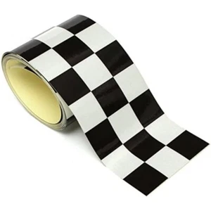 3 Inch Checkered Flag Vinyl Decal Tape Car Motorcycle Bike Tank Decal - Picture 1 of 7