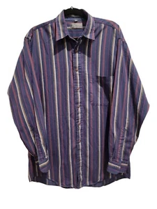 The Kensington Collection By Lord & Taylor Mens Sz M Multi Striped Shirt LS - Picture 1 of 4