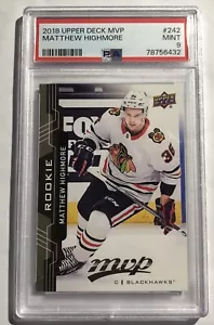 2018-19 Upper Deck RC MVP Rookies - Matthew Highmore - PSA 9 Mint - Picture 1 of 1