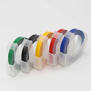Cinta de relieve de 9 mm apta para Dymo compatible con cintas 3D Dymo Junior y Omega azul о - Imagen 1 de 13