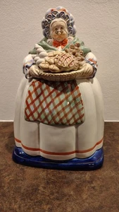 Tarro de galletas vintage Fitz & Floyd 1986 de cerámica abuela panadero - 11 pulgadas - Imagen 1 de 9