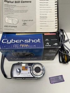 Sony Cybershot Digital Camera DSC-P93A 5.1MP Silver W Original Box & Memory Card - Picture 1 of 11