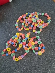 Lot of 2 Strands Vtg Blow Mold Lifesaver Candy Christmas Garland Colorful - Picture 1 of 1