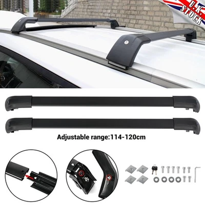 For Hyundai i30 i40 Saloon Grooved Rail Roof Rack Crossbar Luggage Carriers UK - Image 1 of 4