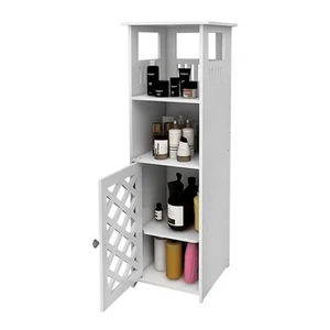 Badezimmerschrank Schmal Badschrank Freistehend Badregal badmöbel kleine Weiß - Bild 1 von 17