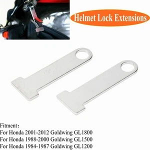 Prolunghe blocca cinghia casco moto cromate per Honda GL1800 GL1500 - Foto 1 di 8