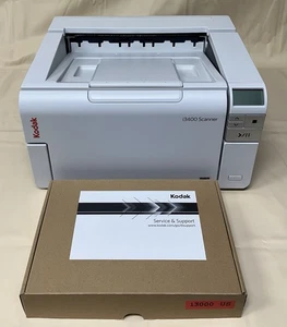 Kodak i3400 Duplex Color Pass-Through Document Scanner W/ Cords - Picture 1 of 8