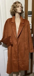 Sara Cosy Fully Lined Long Coat-Rich Tan Size 20 Plus Suit To 22-Brand New Tags - Picture 1 of 15