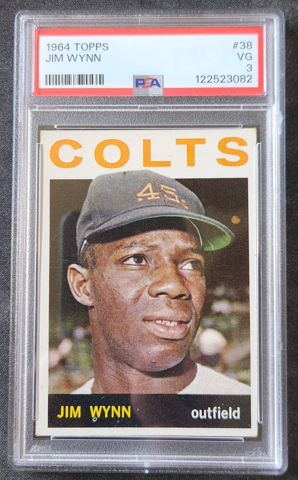 JIM WYNN 1964 Topps #38 PSA VG 3 HOUSTON COLT .45s POP 16 Rookie RC - Image 1 of 2