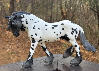 Breyer Four Seasons Treasure Hunt WINTER- Matte Black Leopard Appaloosa Othello - Image 1 of 4
