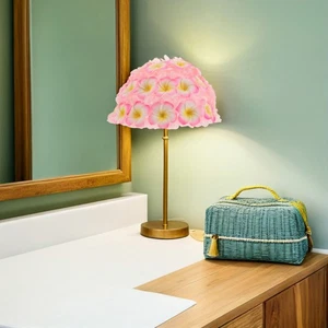  Artificial Frangipani Fabric Lampshade for E27 - Modern, - Picture 1 of 16