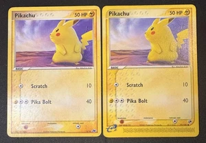 x2 - Pikachu 72/100 + 6/10 - Pokemon EX Sandstorm + Trainer Kit - Picture 1 of 2