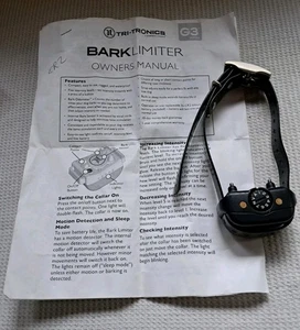 Tri-Tronics Bark Limiter Anti Bark Collar 5 levels Instruction sheets - Picture 1 of 6