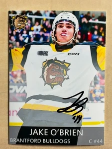 Jake O'Brien Custom Hockey Card with In-Person Autograph 8th Overall 2025 - Picture 1 of 1