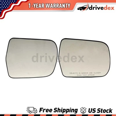 Pair Dorman - HELP Door Mirror Glass Fits 2001 2002 2003 2004 Toyota Highlander - Image 1 of 4