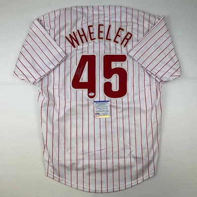 Autographed/Signed Zack Wheeler Philadelphia Pinstripe Jersey PSA/DNA COA - Image 1 of 4