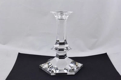 CRYSTAL VAL SAINT LAMBERT GARDENIA LIGHT CANDLESTICK - MINT - Image 1 of 4