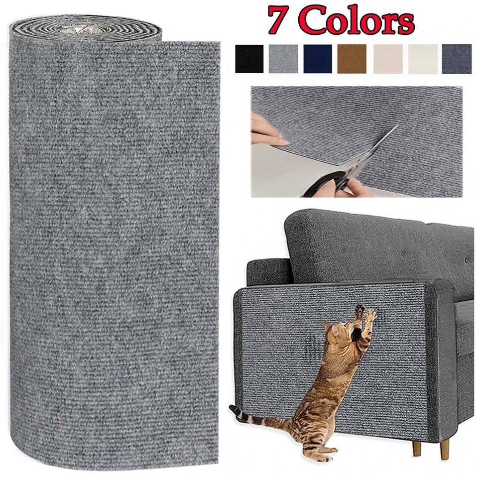 Cat Scratcher Sofa Protector Pad Trimmable Self-adhesive Carpet Mat - Image 1 of 4