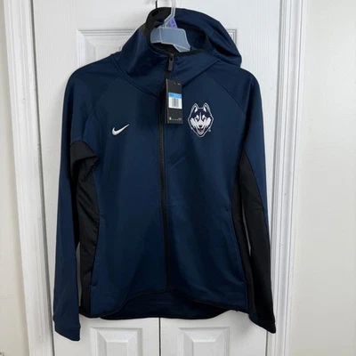 NUEVO CON ETIQUETAS Nike UConn Huskies Therma Flex Dri-FIT Cremallera Completa Sudadera con Capucha Chaqueta para Mujer Mediana Foto 1 de 4
