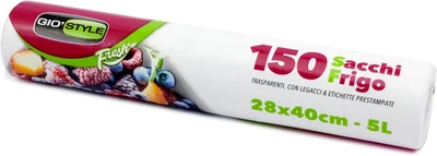 150 Sacchetti Freezer in Rotolo Fresh | 28X40 Cm / 5 Lt | Ultra Resistenza | Eti - Immagine 1 di 4