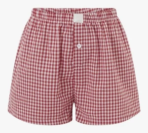 Boxershorts Gingham kariert Damen - Gummibund Freizeit Lounge Sommer Short - Bild 1 von 1
