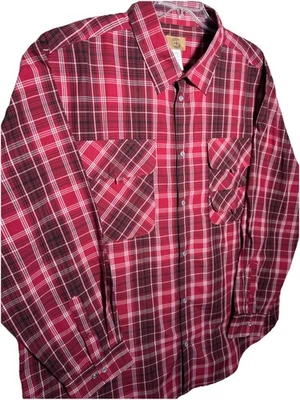 Haband Travelers western shirt xxl Red Plaid Multi Pockets Pearl Snap Button Up - Image 1 of 4