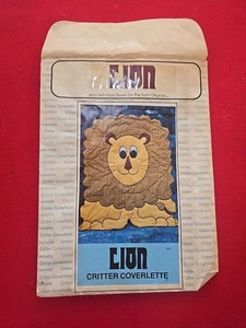 Vintage Löwe Tier Decke Quilt Muster unten auf dem Bauernhof Wandbehang UNGESCHNITTEN - Bild 1 von 5