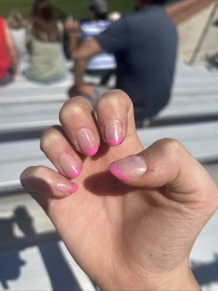 pink French Tips I Can Make For You Guys And Sell Them To Yall!!!!!!!!!!!!!! - Image 1 of 1
