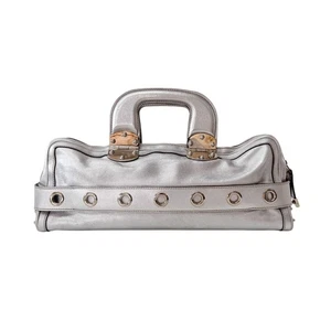 GUCCI Metallic Silver Leather Bag - Picture 1 of 20
