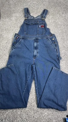 Vintage Chaps Ralph Lauren Overalls Mens Large Denim Carpenter Workwear 90s - Image 1 of 4