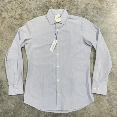 Camisa Mizzen+Main Para Hombres Mediana Azul Sotavento Caldwell Ajuste Botón EE. UU. Foto 1 de 4