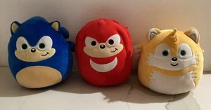 Squishmallow Sonic Hedgehog Lot: SONIC, TAILS, KNUCKLES  8” - Picture 1 of 8