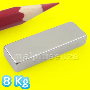 5 MAGNETI super potenti NEODIMIO 30x10x5 mm magnete calamita. Attrazione: 8 Kg - Picture 1 of 4
