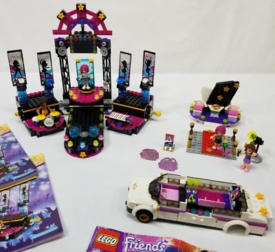 Lego Friends 41105 41107 Juegos incompletos Lote de 2 estrellas del pop espectáculo limusina Livi Foto 1 de 4