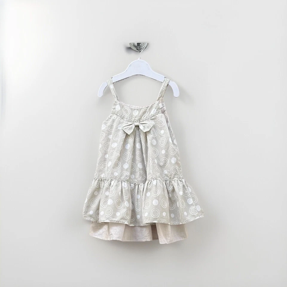 👗 NEIGE Beige Print Sundress ~Sz 2T 2 Foto 1 de 3