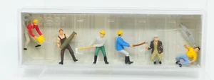 Preiser Mini-Figures 10042, Lumberjacks, Wood Cutters Cutting Wood, HO Scale - Picture 1 of 4