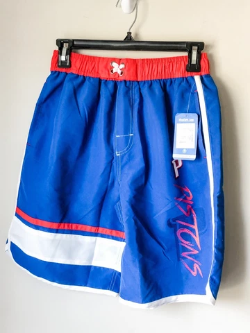 NWT NBA Store Detroit Pistons Swim Trunks - M Cover