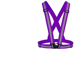 Chiwo Reflective Only One Purple Gear High Visibility Adjustable Safety Vest - Picture 1 of 5