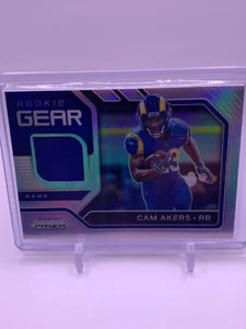 2020 Panini Prizm Cam Akers Rookie Gear Silver Holo Blue Jersey Patch #6 LA Rams - Picture 1 of 2