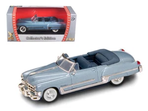 1949 Cadillac Coupe DeVille Convertible Blue Metallic 1/43 Diecast Model CARZ - Picture 1 of 1