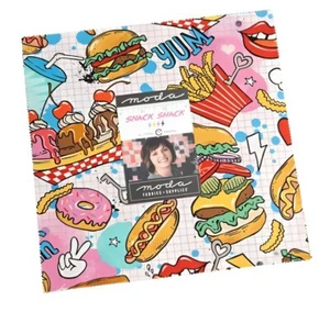 Snack Shack Layer Cake 11940LC Precut 10" Squares, Colorful Quilt Fabric - Picture 1 of 5