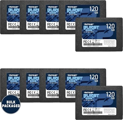 Patriot Burst Elite 120GB SSD 2.5" SATA3 6GB/s Internal SSD PC/MAC 10-PACK BULK - Image 1 of 4