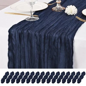 16 Pack Navy Blue Table Runners 10Ft Cheesecloth Table Runner Rustic Gauze Na... - Picture 1 of 7