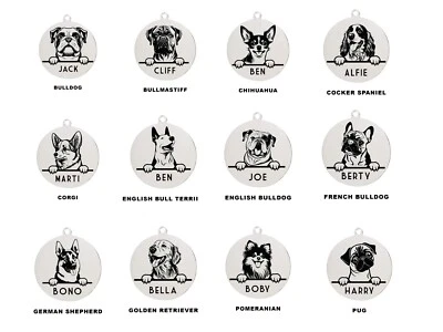 Personalised dog pet ID tag  2 sides laser engraved all breeds - Image 1 of 4