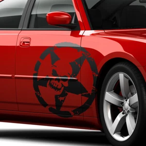 Aufkleber Grunge Totenkopf Stern Army Skull Dekor Auto Sticker Decal #1406-100 - Bild 1 von 5