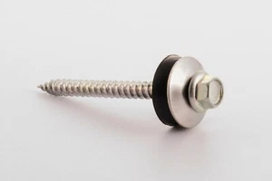 KIT  VITE + RONDELLA PER FISSARE LAMIERE GRECATE/PANNELLI COPERTURA SU LEGNO - Imagen 1 de 2