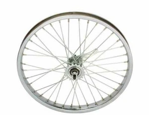 ORIG 20 X 2.125 STAHL UNTERSETZERRAD 36 SPEICHEN 12G UCP 3/8 ACHSE EINWAND CHROM - Bild 1 von 1