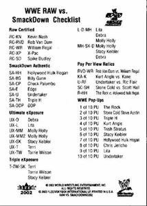 2002 Fleer WWE Raw vs. Smackdown Edition Wrestling Card #2CL Checklist - Picture 1 of 2