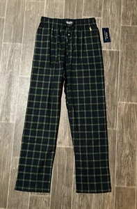 Polo Ralph Lauren Mens Small Green Plaid Cotton Flannel Pajama Pants NWT - Picture 1 of 4