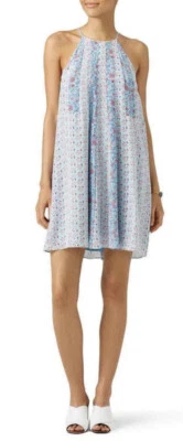 NWT($325) REBECCA TAYLOR Halter Neck Printed Silk AMANDA Cami Slip Dress Size 2 - Image 1 of 4